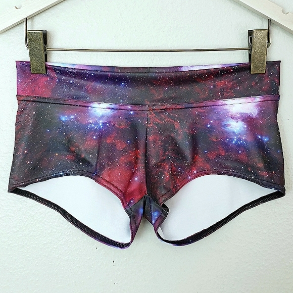Blackmilk Galaxy Print Athletic Shorts - Picture 3 of 10